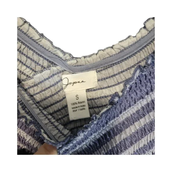 Japna Women's Criss/Cross Striped Bandage Dress size S, Blue & White - Picture 4 of 8